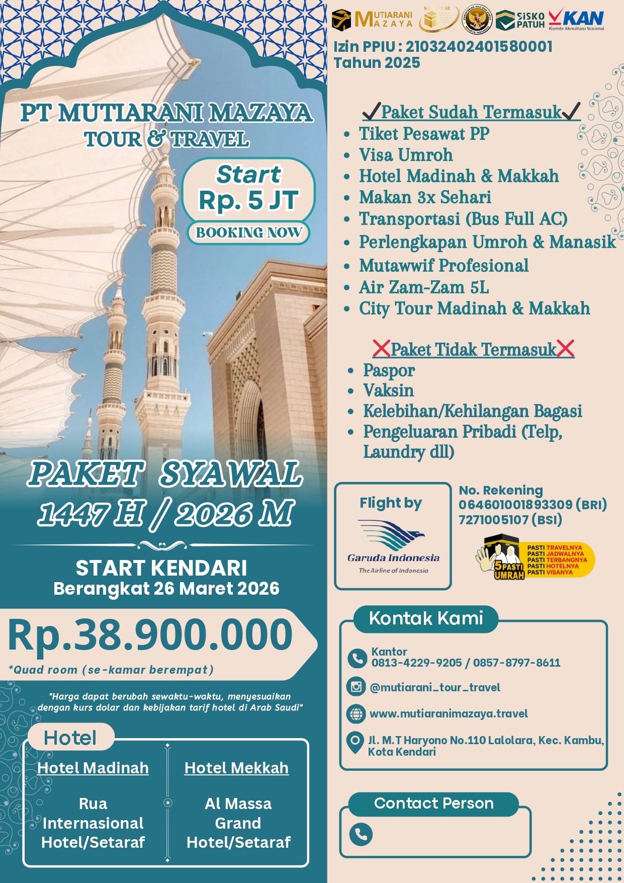 Brosur Paket Syawal 1447 H/2026 M